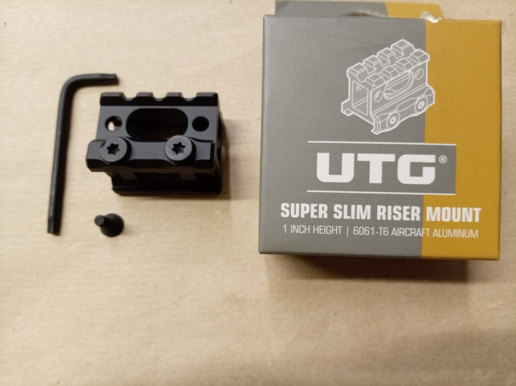 UTG SUPER SLIM RISER MOUNT 1 INCH.